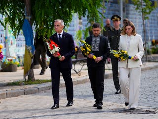 Mark Carney et Volodymyr Zelensky de Kyiv